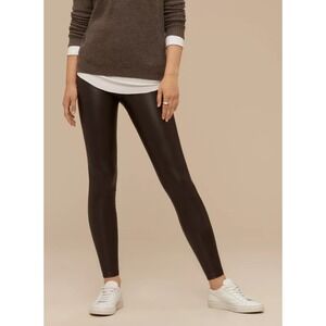 Wilfred Free Womens Daria Pant Small Black High-Waisted Vegan Leather Skinny